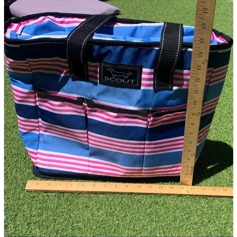 NEW NWT SCOUT PREPS COOL insulated TOTE COOLER BAG blue striped - Picture 7 of 7
